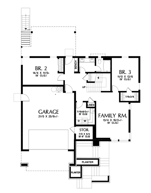 Lower Floor Plan image for Mascord Millfield Lodge--Lower Floor Plan