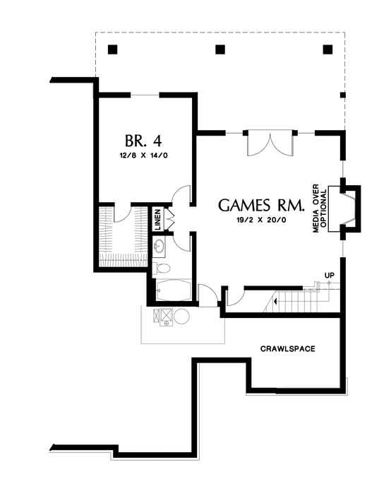 Lower Floor Plan image for Mascord Munich-Sumptuous Home with Beautiful Outdoor Spaces-Lower Floor Plan