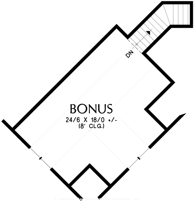 Upper Floor Plan image for Mascord Ripley-Stylish Single Story with Great Outdoor Space-Upper Floor Plan