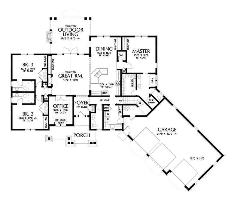 Main Floor Plan image for Mascord Vasquez-Third Car Bay Addition to the RIpley-Main Floor Plan