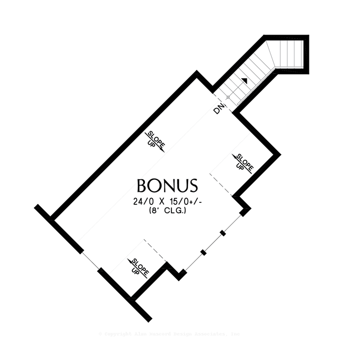 Upper Floor Plan image for Mascord Pennyworth-A Popular Layout with the Upgrades You Need-Upper Floor Plan