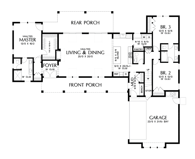 Main Floor Plan image for Mascord Meadowside-Everything You Want, with Everything You Need-Main Floor Plan
