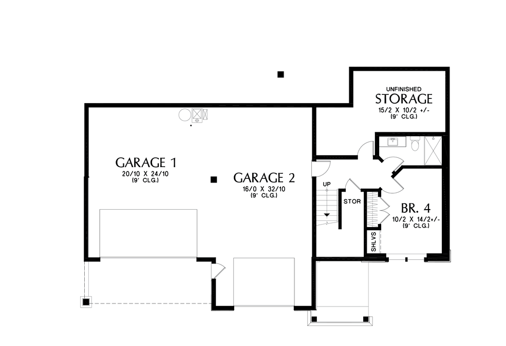 Lower Floor Plan image for Mascord Meadow View--Lower Floor Plan