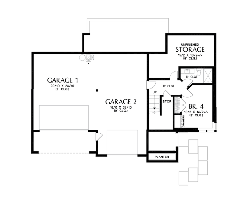 Lower Floor Plan image for Mascord Shasta--Lower Floor Plan