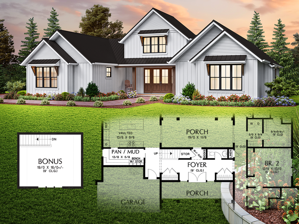 Add Bonus Space to Mascord Conrod-Private Courtyard Living-Add Bonus Space