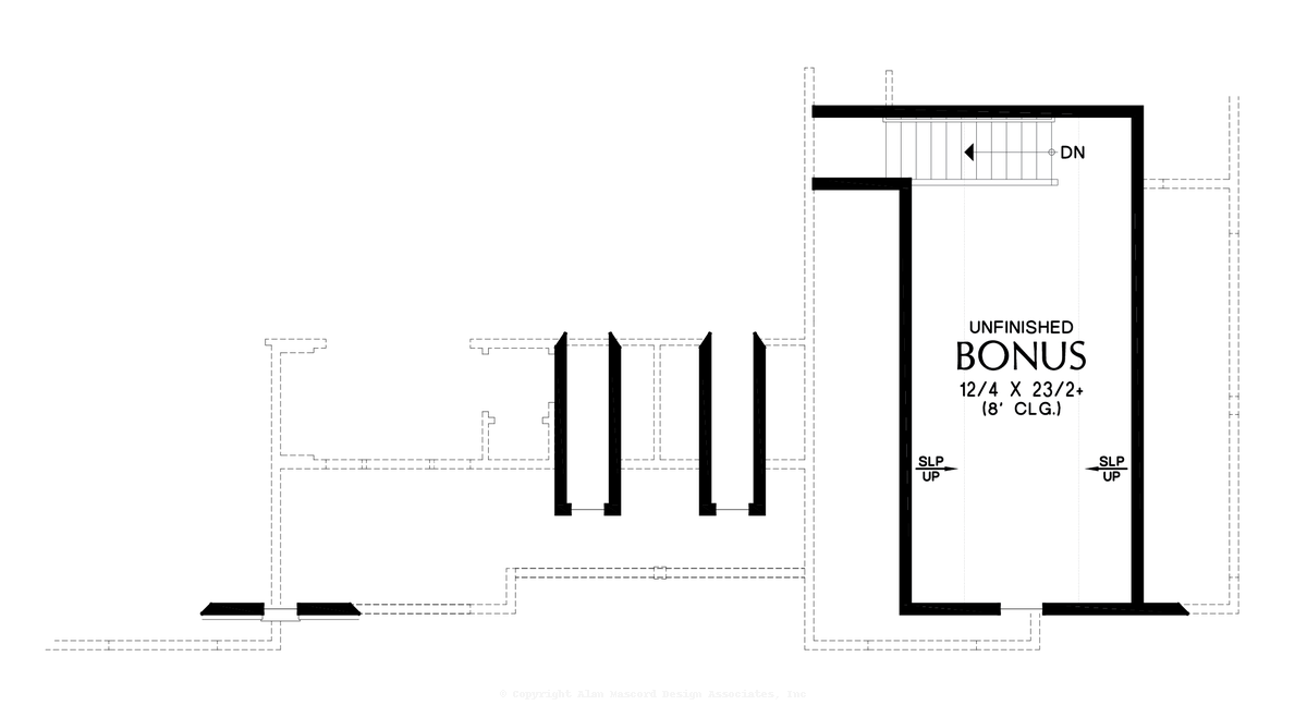 Upper Floor Plan image for Mascord Sowerby Bridge-Farmhouse Ranch-Upper Floor Plan