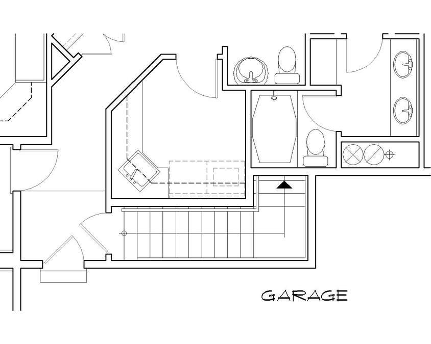 Basement Stair Location image for Mascord Grayson--Basement Stair Location