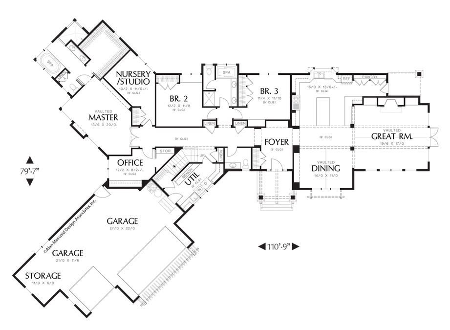 Main Floor Plan image for Mascord Amberg-The Best of One Story Living-Main Floor Plan