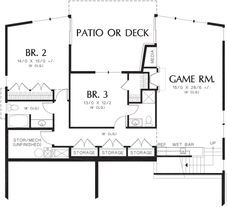 Lower Floor Plan image for Mascord Cormac-Contemporary Layout, Timeless Elegance-Lower Floor Plan