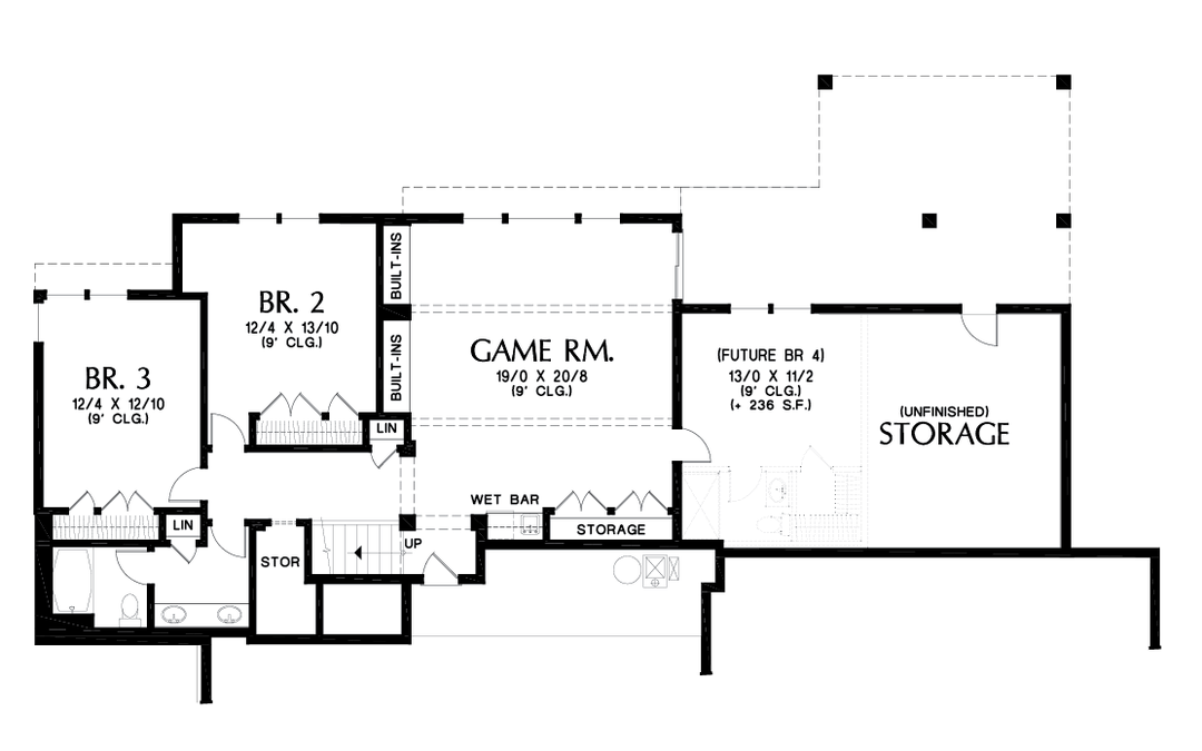 Lower Floor Plan image for Mascord Trenton-Upscale Home with Room for the Future-Lower Floor Plan