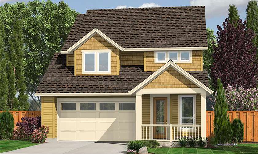 Mascord House Plan 21128A: The Carpenterville