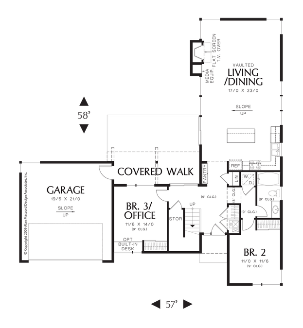 Main Floor Plan image for Mascord Caldersyke-Live Like Modern Royalty in this Contemporary Home-Main Floor Plan