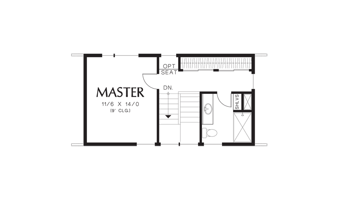 Upper Floor Plan image for Mascord Caldersyke-Live Like Modern Royalty in this Contemporary Home-Upper Floor Plan