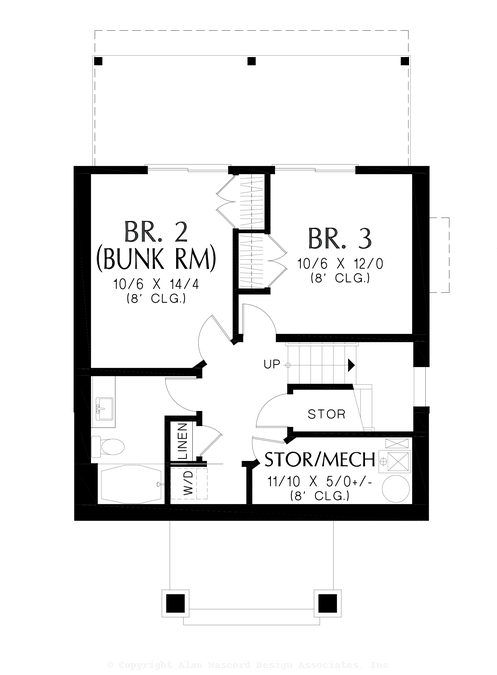 Lower Floor Plan image for Mascord Mazlan-Great Small Footprint Walkout Basement Home-Lower Floor Plan