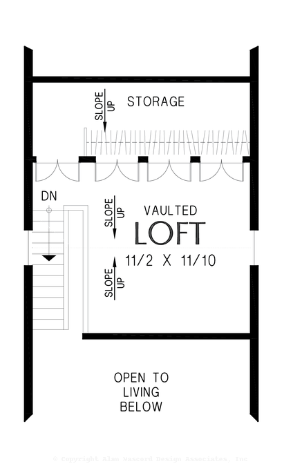 Upper Floor Plan image for Mascord Eagles Nest-Guest Studio or ADU-Upper Floor Plan