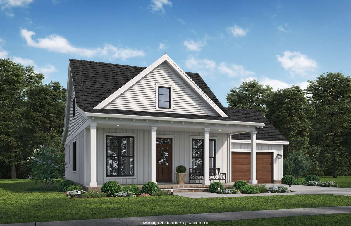 Two Car Front Facing Garage to Mascord Maybach-Compact Footprint with Garage Options-Two Car Front Facing Garage