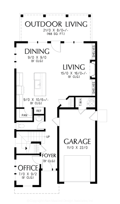 Main Floor Plan image for Mascord Holyfield-Suburban Modern Farmhouse with great layout-Main Floor Plan