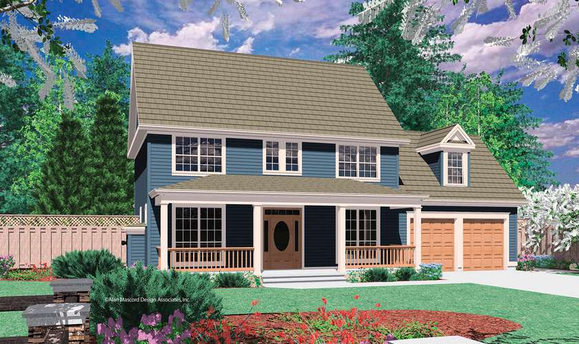 Mascord House Plan 2132H: The Mitchell