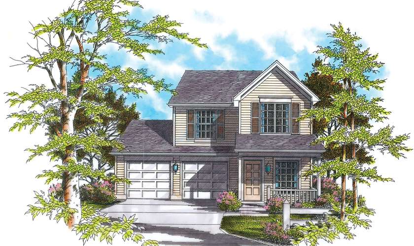 Mascord House Plan B2157B: The Graham