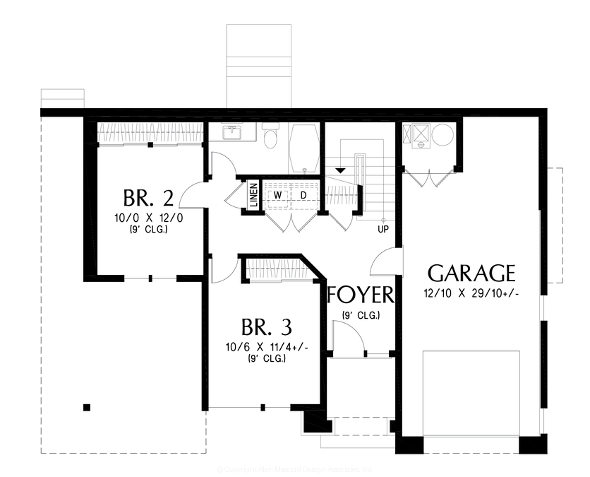Lower Floor Plan image for Mascord Solveig-Great Scandinavian Upsloping Mountain Home-Lower Floor Plan