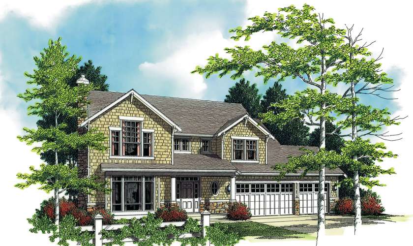 Mascord House Plan 22113: The Carlton