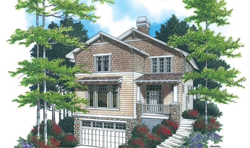Mascord House Plan 22115: The Bradford