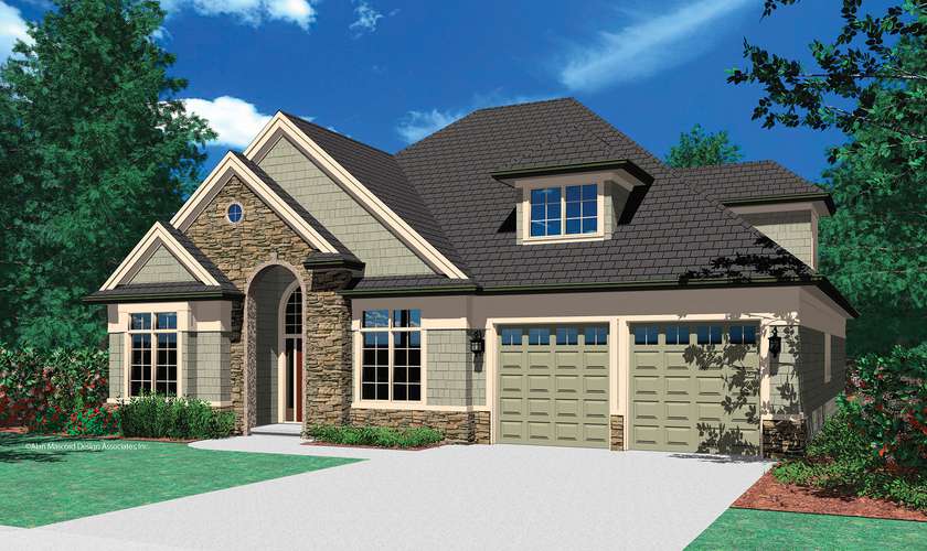 Mascord House Plan B22122B: The Silvercrest