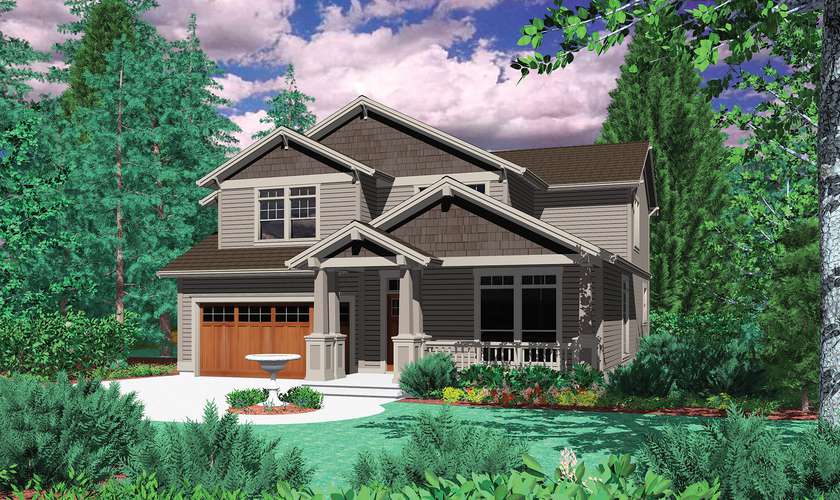 Mascord House Plan 22126: The Creston