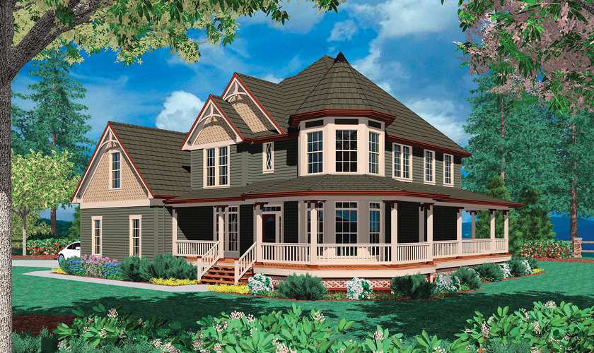 Mascord House Plan 22128: The Kensington