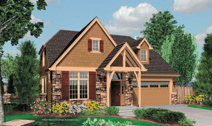 Mascord House Plan 22144: The Drake