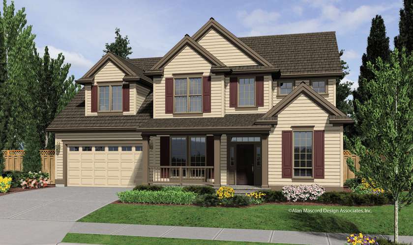 Mascord House Plan 22151: The Calhoun