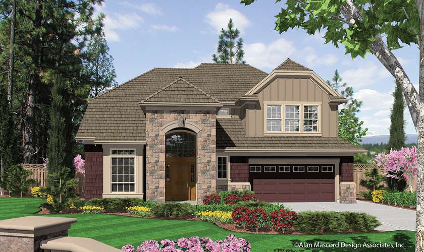 Mascord House Plan 22152: The Logan