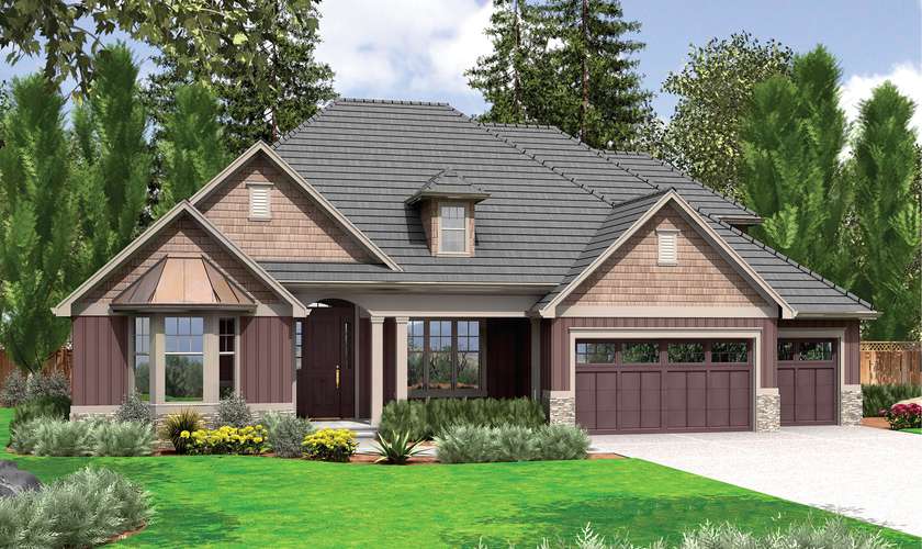 Mascord House Plan 22157A: The Ravenwood