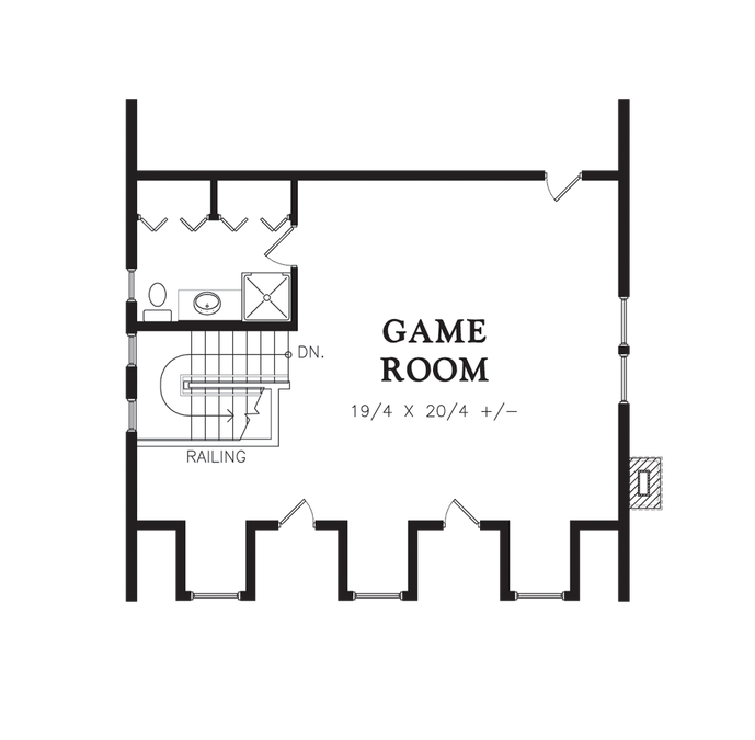 Upper Floor Plan image for Mascord Berkshire-Coastal Colonial with Front Porch and Plenty of Appeal-Upper Floor Plan