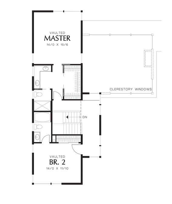 Upper Floor Plan image for Mascord Aidenhead-Contemporary Elegance, Modern Aesthetic-Upper Floor Plan
