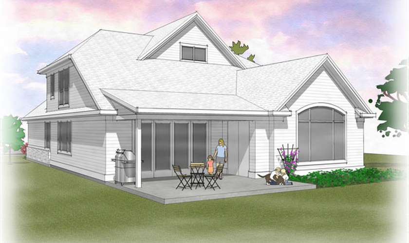 Mascord House Plan 22186: The Bradley