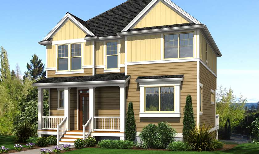Mascord House Plan 22187A: The Newcastle