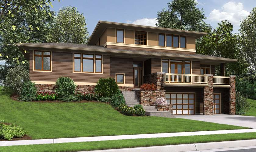 Mascord House Plan 22197A: The Burbank