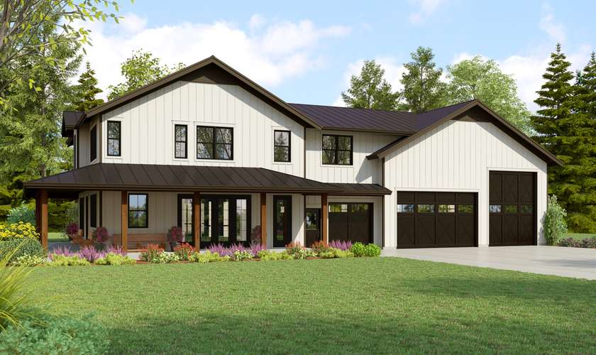 Mascord House Plan 22234: The Maplewood Barn