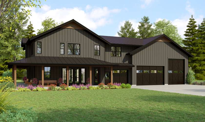 Mascord House Plan 22234: The Maplewood Barn