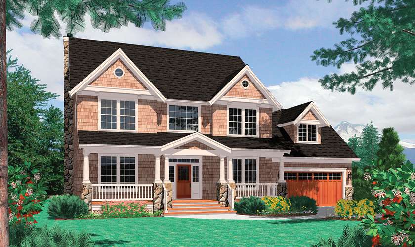 Mascord House Plan 2261H: The Camden