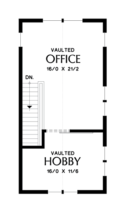 Upper Floor Plan image for Mascord Tilikum-Pacific North West Industrial Loft Style Living-Upper Floor Plan