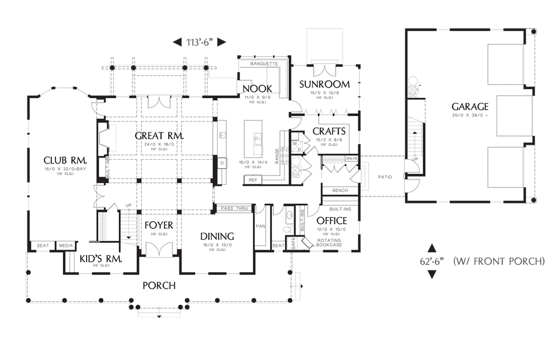 Main Floor Plan image for Mascord Garnell-Build the Country Estate of Your Dreams-Main Floor Plan