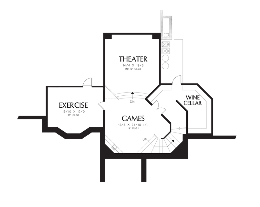 Lower Floor Plan image for Mascord Valencia-Casa Designio de la Cielos-Lower Floor Plan