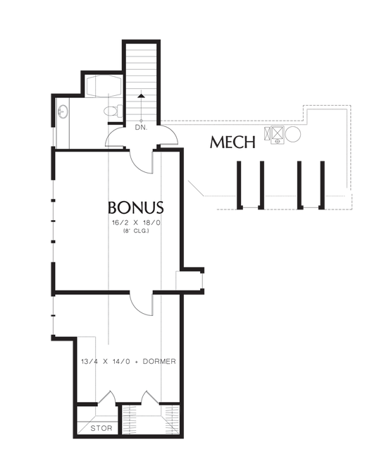 Upper Floor Plan image for Mascord Terrebonne-Featured in the 2007 Portland Street of Dreams-Upper Floor Plan