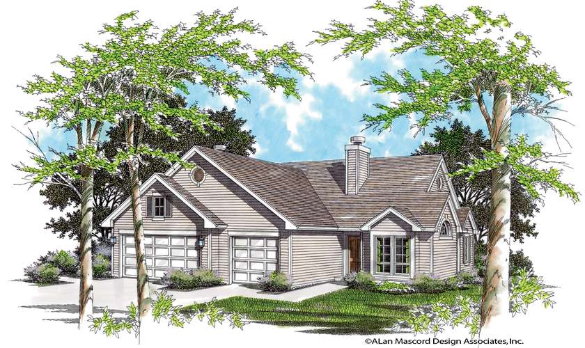 Mascord House Plan 4031: The Whitespire
