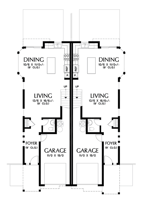 Main Floor Plan image for Mascord Cascades-Well proportioned Spaces with Great Personal Areas-Main Floor Plan