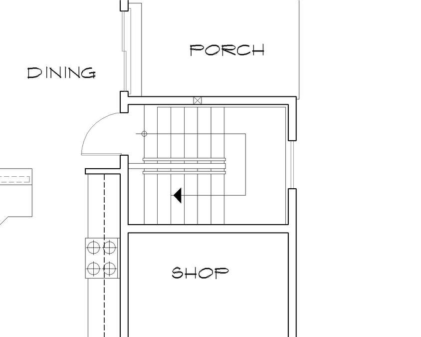 Basement Stair Location image for Mascord Hayword--Basement Stair Location