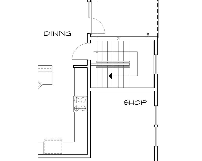 Basement Stair Location image for Mascord Pendleton--Basement Stair Location