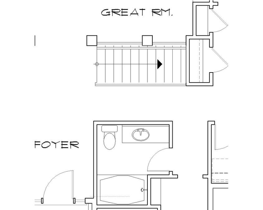 Basement Stair Location image for Mascord Calloway--Basement Stair Location